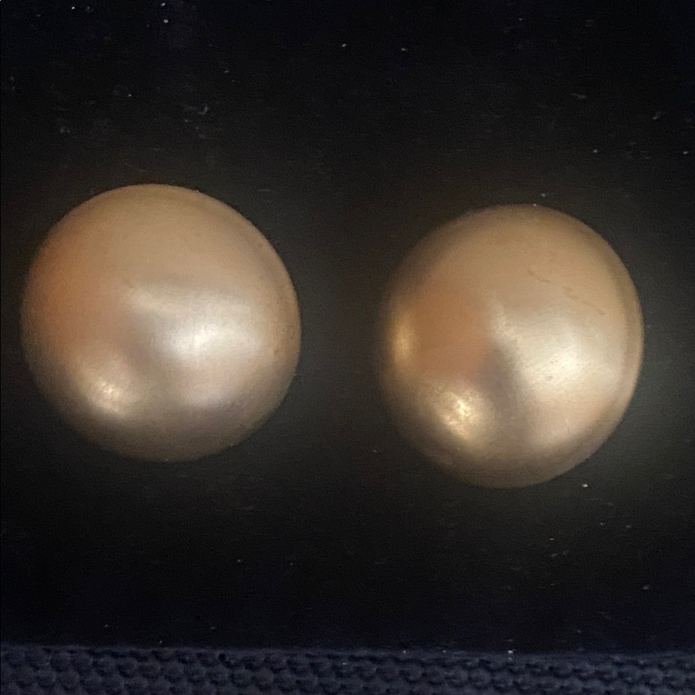 Vintage Gold Dome Clip On Earrings